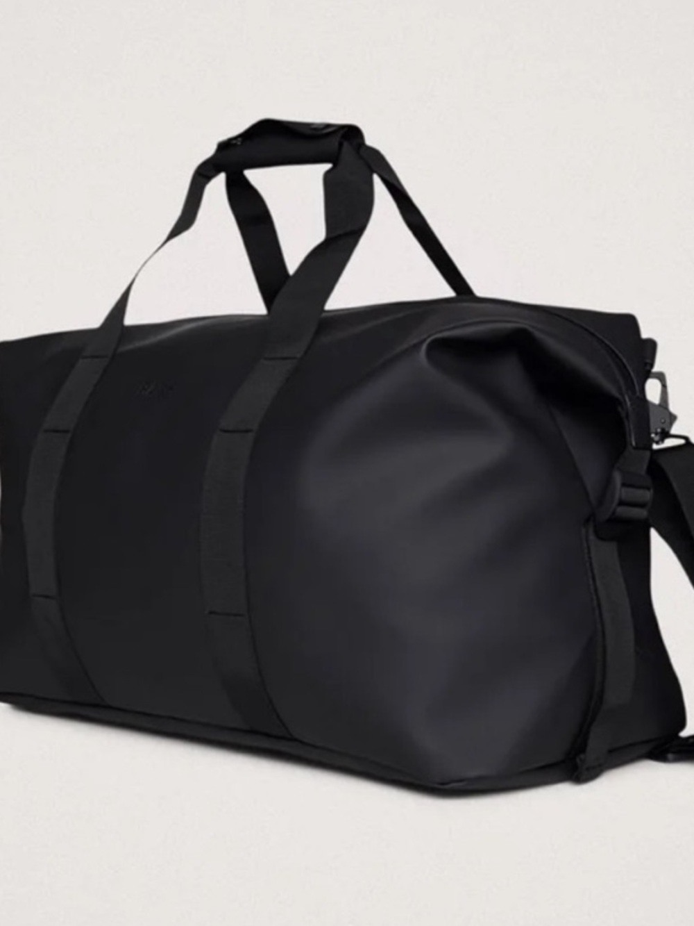 Rains Black Travel Duffle Bag